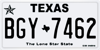 TX license plate BGY7462