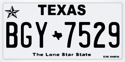 TX license plate BGY7529