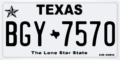 TX license plate BGY7570