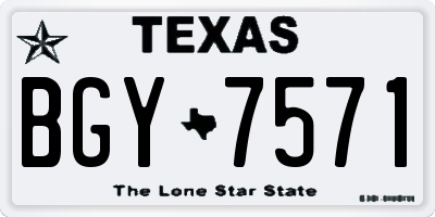 TX license plate BGY7571