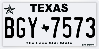TX license plate BGY7573