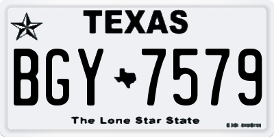 TX license plate BGY7579