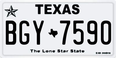 TX license plate BGY7590