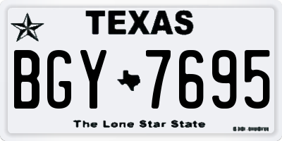 TX license plate BGY7695