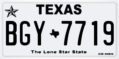 TX license plate BGY7719