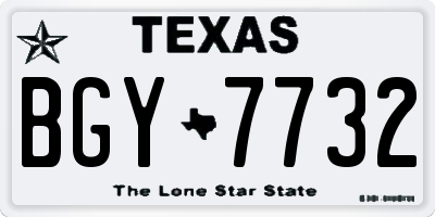 TX license plate BGY7732