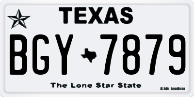 TX license plate BGY7879