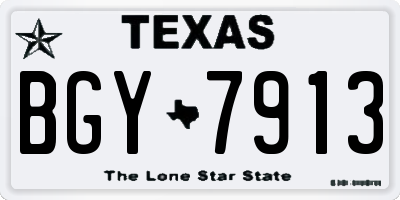 TX license plate BGY7913