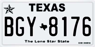 TX license plate BGY8176