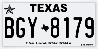 TX license plate BGY8179