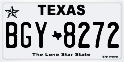 TX license plate BGY8272