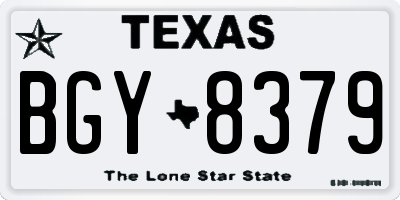 TX license plate BGY8379
