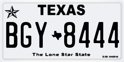 TX license plate BGY8444