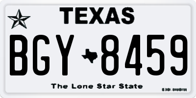 TX license plate BGY8459