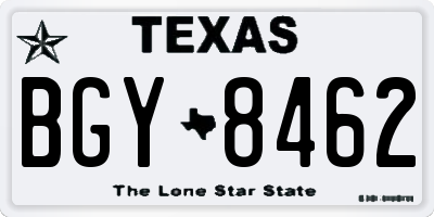 TX license plate BGY8462