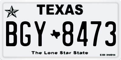 TX license plate BGY8473