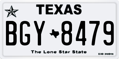 TX license plate BGY8479