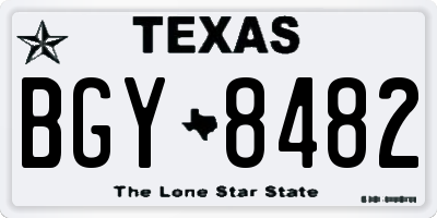TX license plate BGY8482