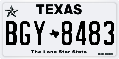 TX license plate BGY8483