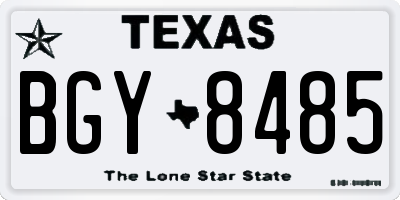 TX license plate BGY8485