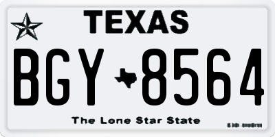 TX license plate BGY8564