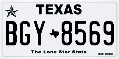 TX license plate BGY8569
