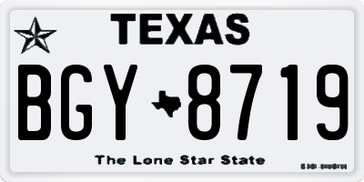 TX license plate BGY8719