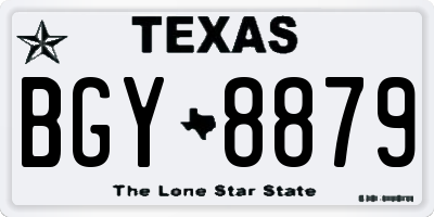 TX license plate BGY8879