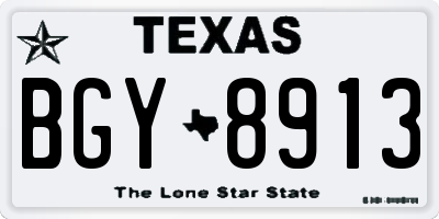 TX license plate BGY8913