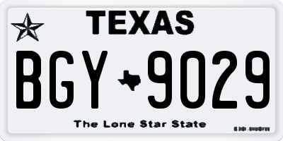 TX license plate BGY9029