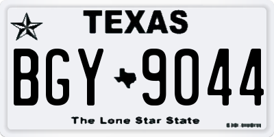 TX license plate BGY9044