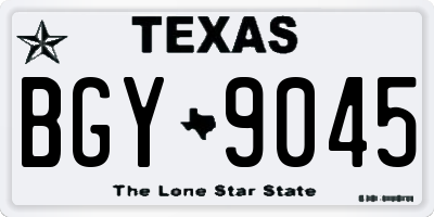 TX license plate BGY9045