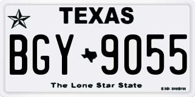 TX license plate BGY9055