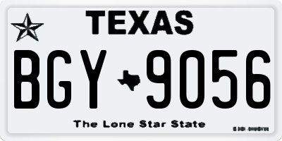 TX license plate BGY9056