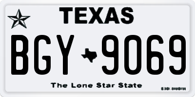 TX license plate BGY9069