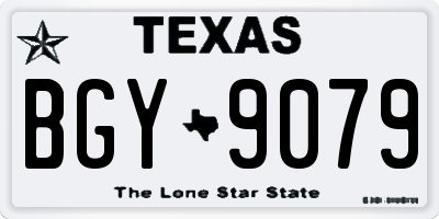 TX license plate BGY9079