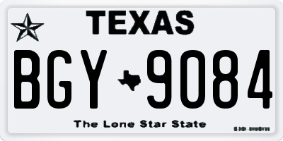 TX license plate BGY9084