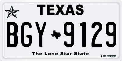 TX license plate BGY9129