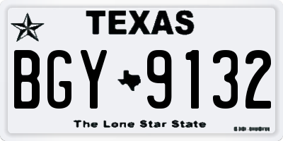 TX license plate BGY9132