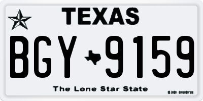 TX license plate BGY9159