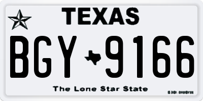 TX license plate BGY9166