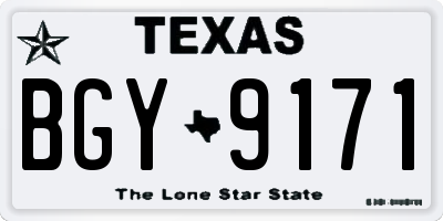 TX license plate BGY9171