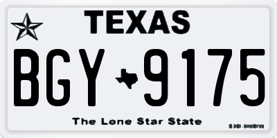 TX license plate BGY9175