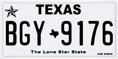 TX license plate BGY9176