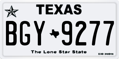 TX license plate BGY9277