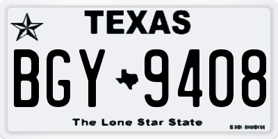 TX license plate BGY9408
