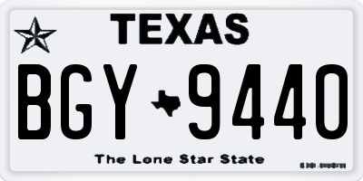 TX license plate BGY9440
