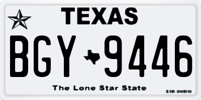TX license plate BGY9446