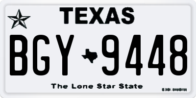 TX license plate BGY9448