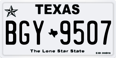 TX license plate BGY9507